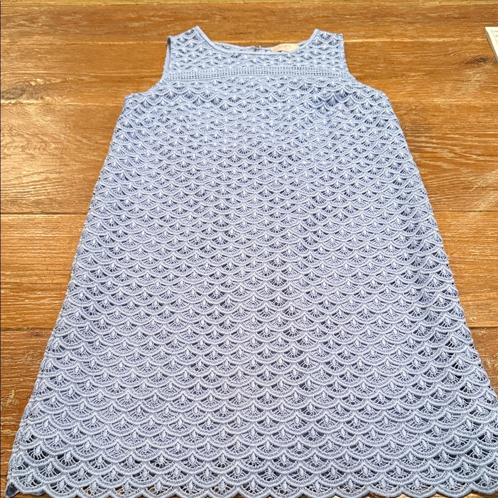 LOFT Light Blue Lace Mini Dress